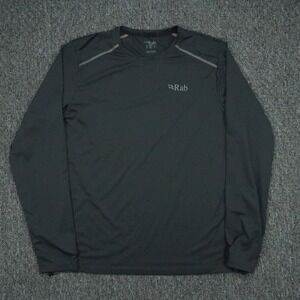 Rab Shirt Mens Medium Blue Long Sleeve Crew Neck Athletic Training Running *